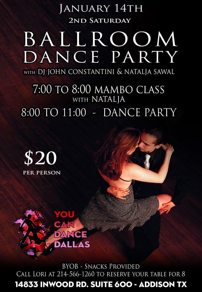 2ND SATURDAY BALLROOM DANCE PARTY & MAMBO CLASS, You Can Dance Dallas ...