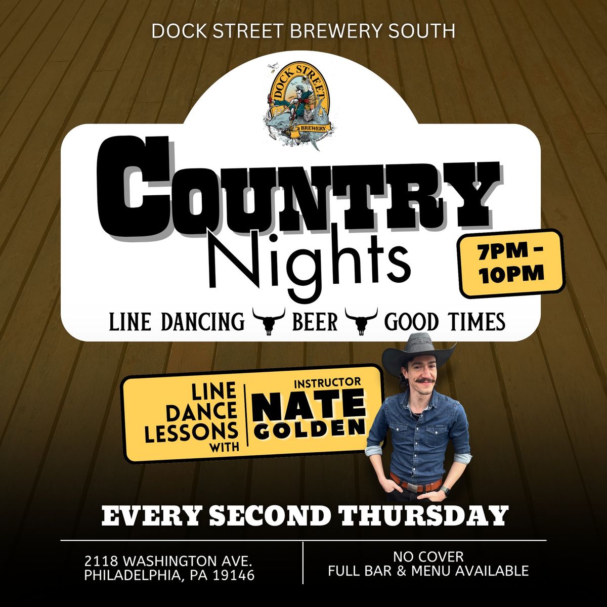 Country Night! LINE DANCING at Dock Street Brewery!