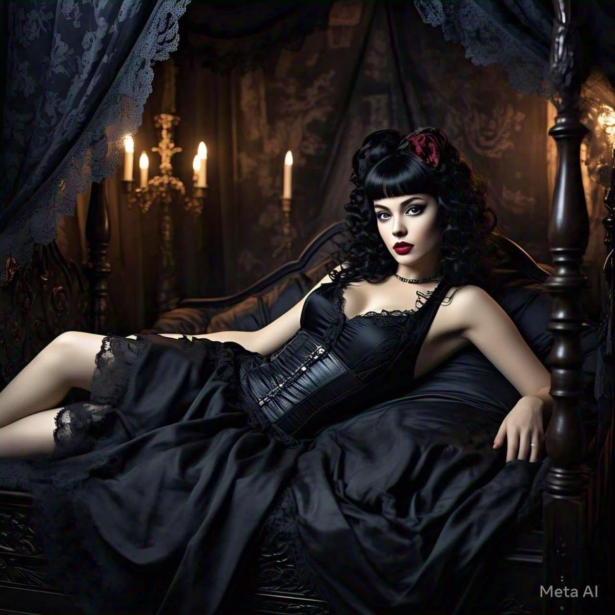 Gothic Boudoir Photoshoot