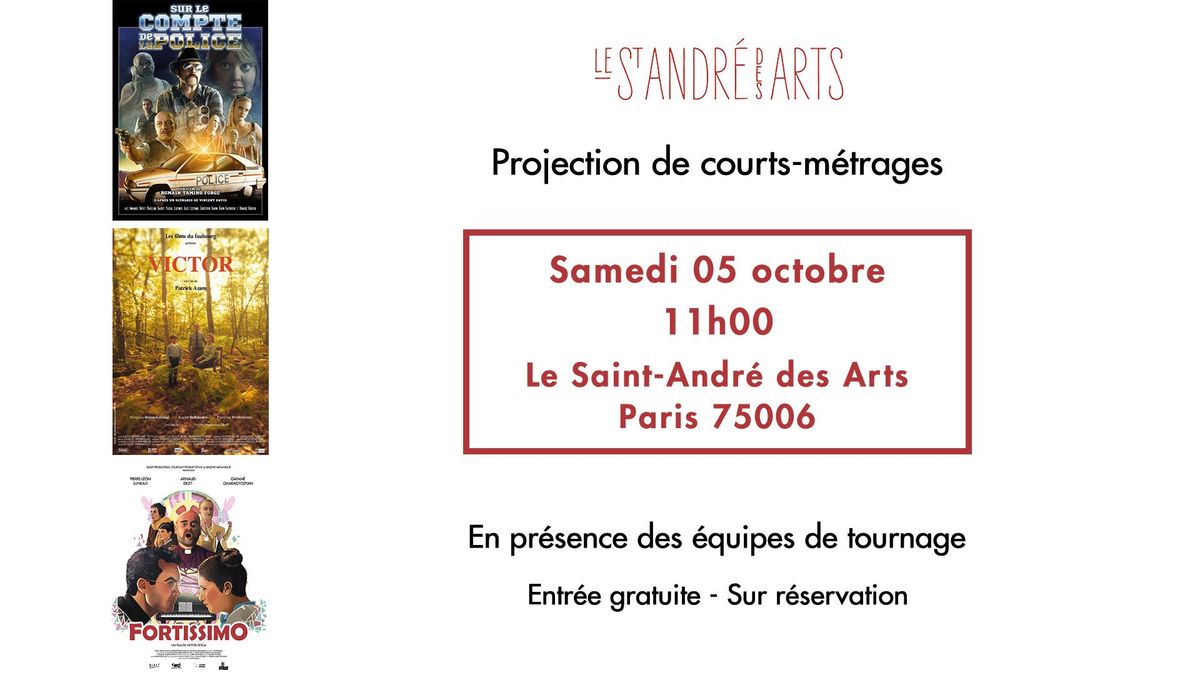 Projection courts-m\u00e9trages Saint-Andr\u00e9 des Arts