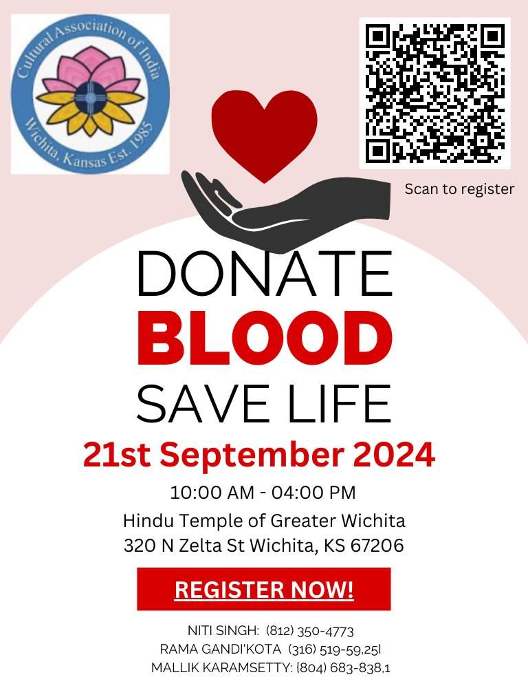 Blood Drive at Hindu Temple of Greater Wichita