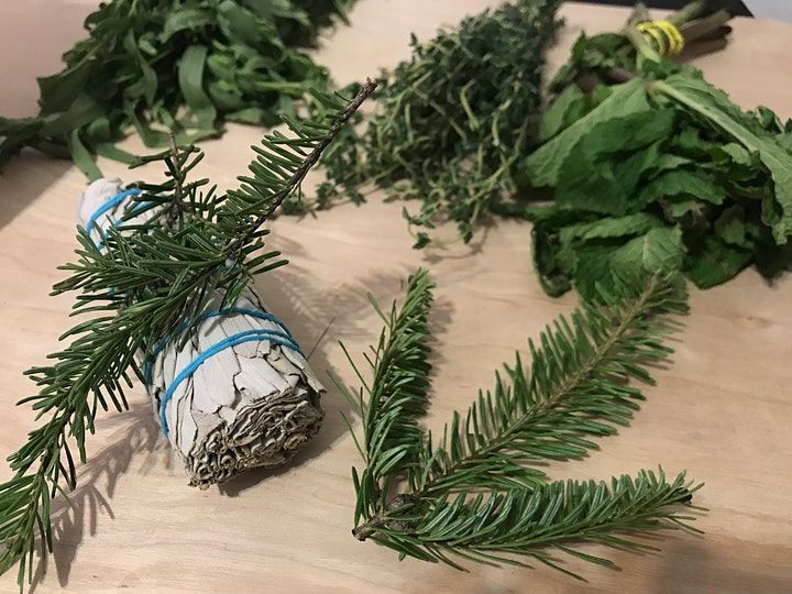 Wrapping Sage Bundles with fresh and dry herbs, Casa NerdDNA, Tulum, 18 ...