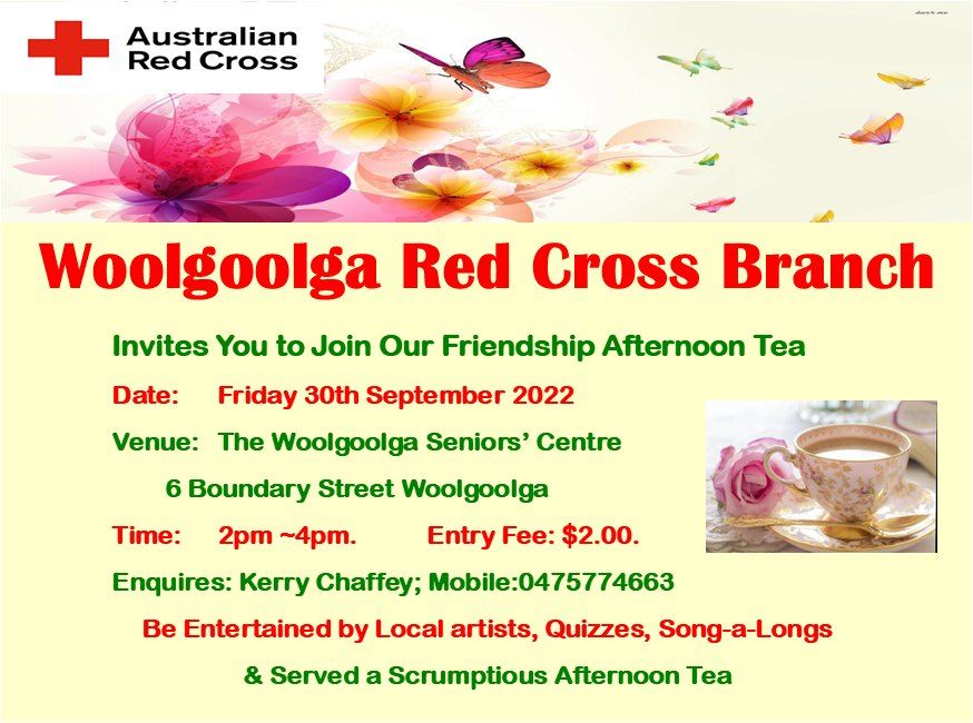 Woolgoolga Red Cross Branch Friendship Afternoon Tea