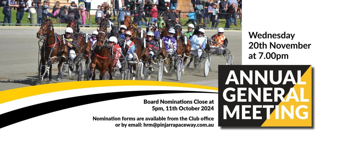 Pinjarra Paceway Annual General Meeting - 2024