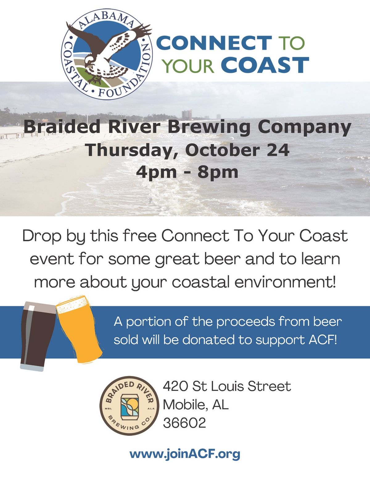 Connect to Your Coast at Braided River Brewing Company October 24