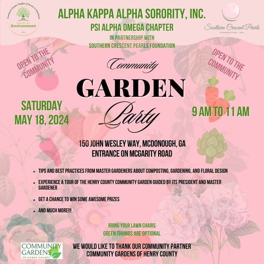 Psi Alpha Omega Community Garden Party