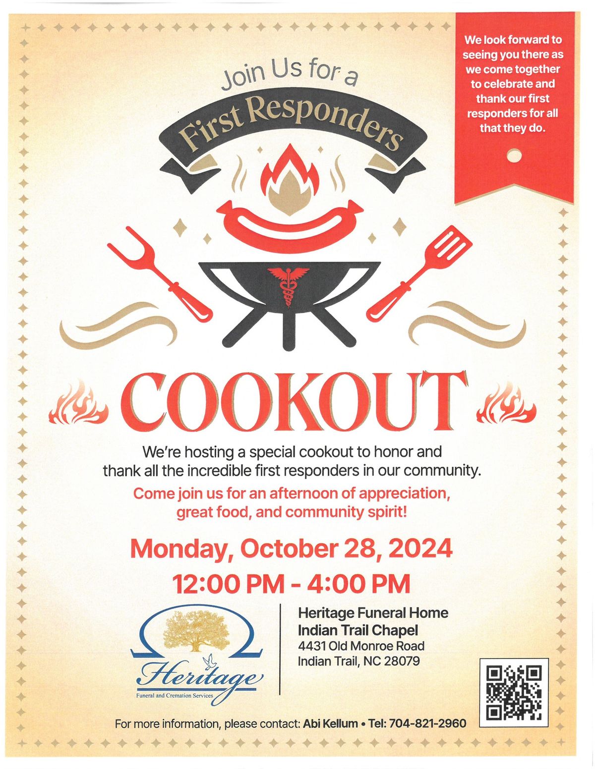 First Responders Appreciation Cookout