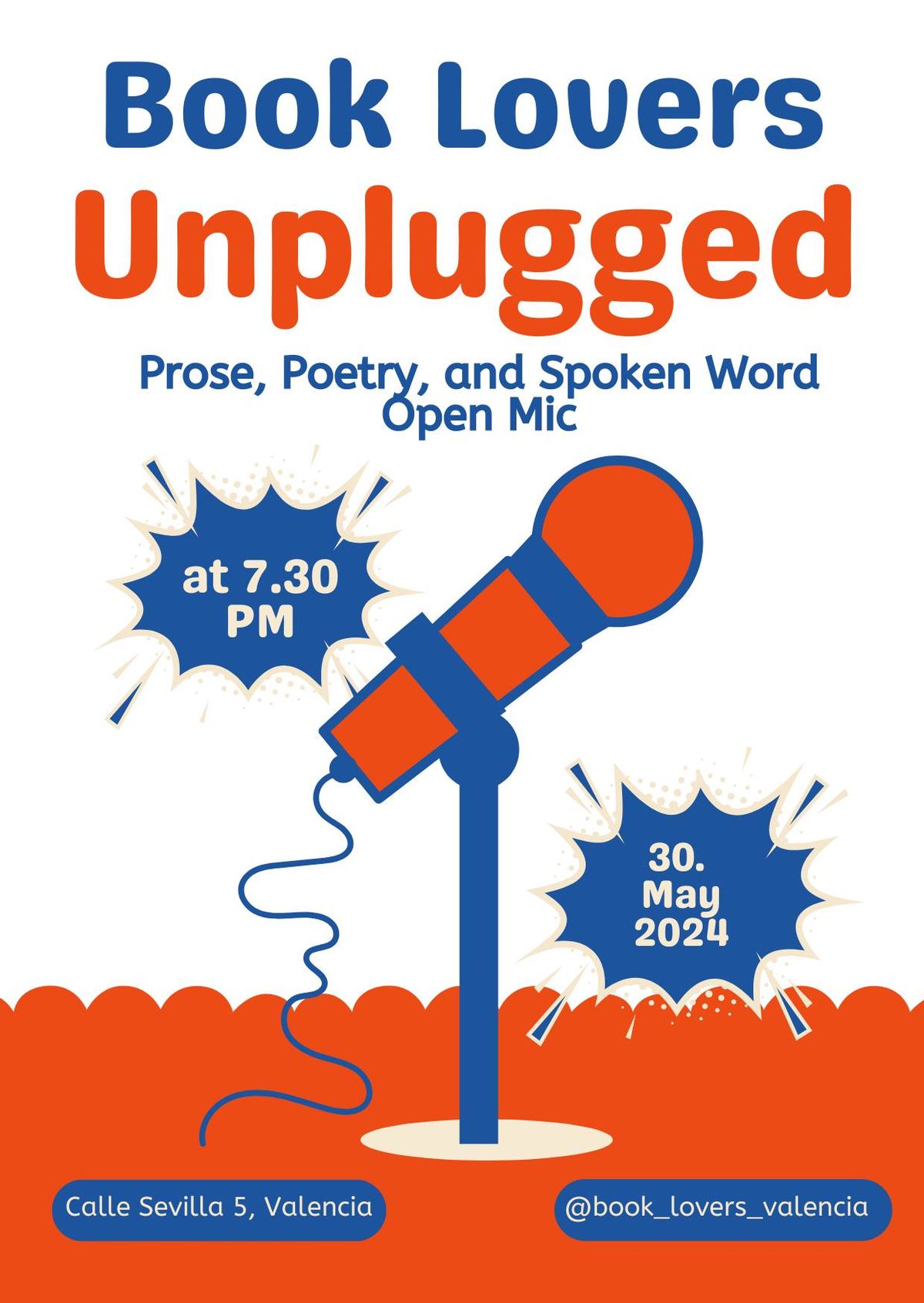 Book Lovers Unplugged - Prose, Poetry, and Spoken Word Open Mic