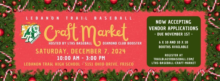 2024 LTHS Baseball Diamond Club Booster Craft Market