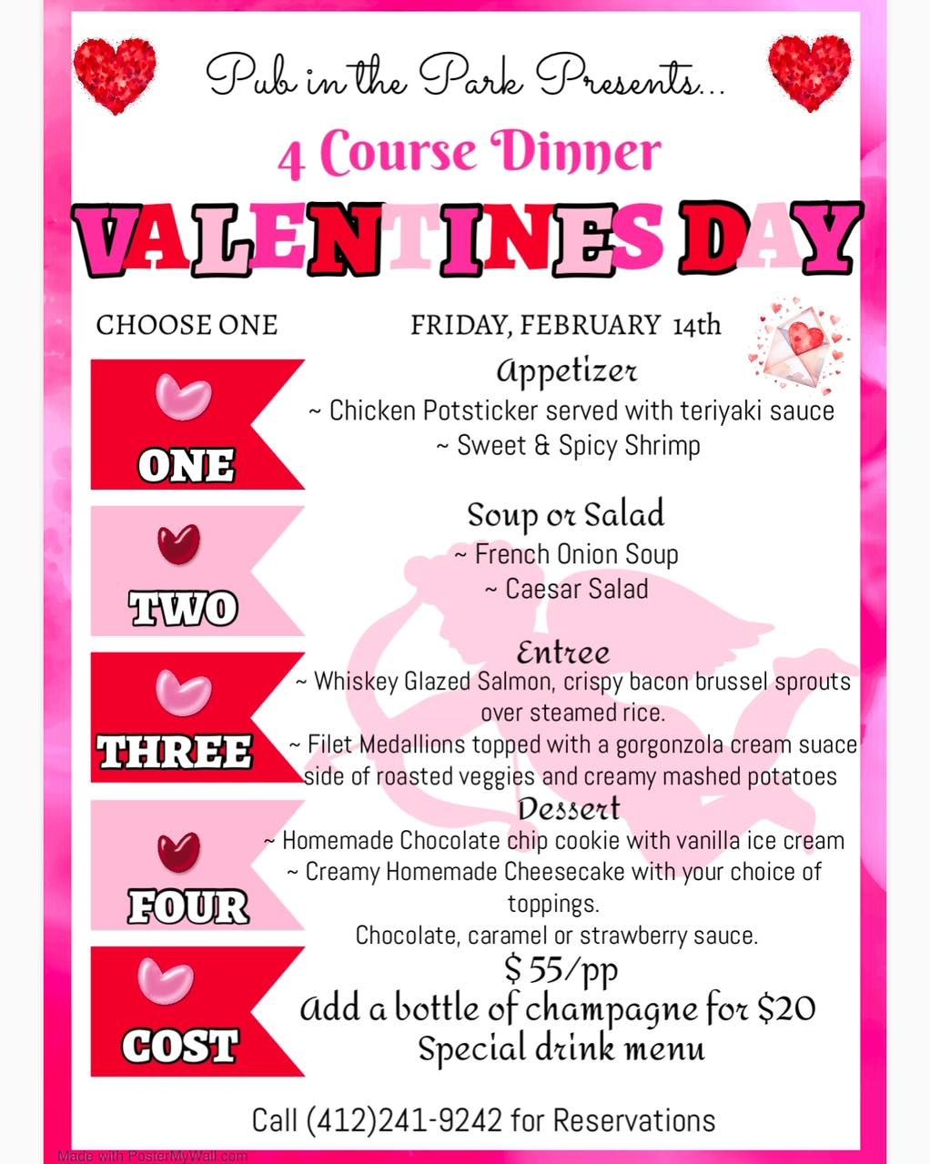 Valentine\u2019s 4-Course dinner \ud83e\ude77\u2764\ufe0f