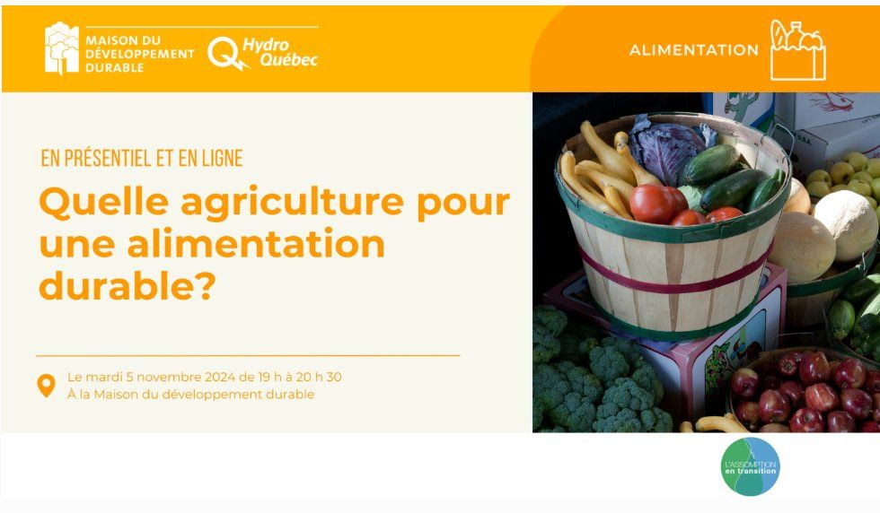 Quelle agriculture pour une alimentation durable?