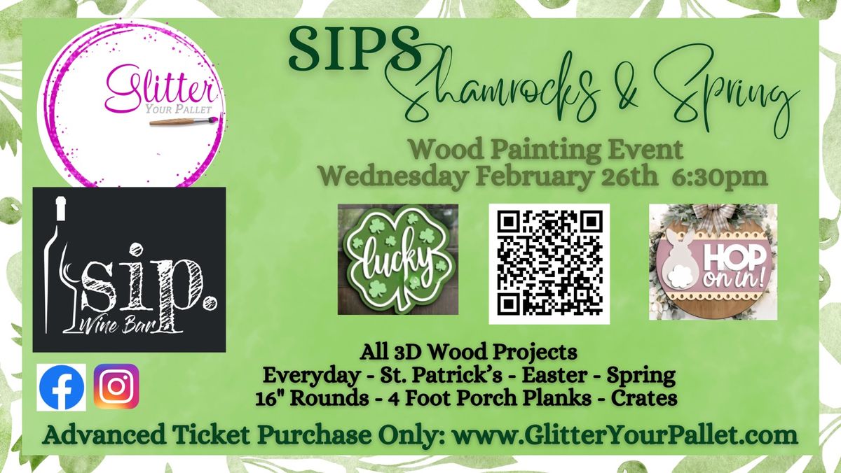 Wood Painting Event - SIP. Wine Bar  - 21+ event 