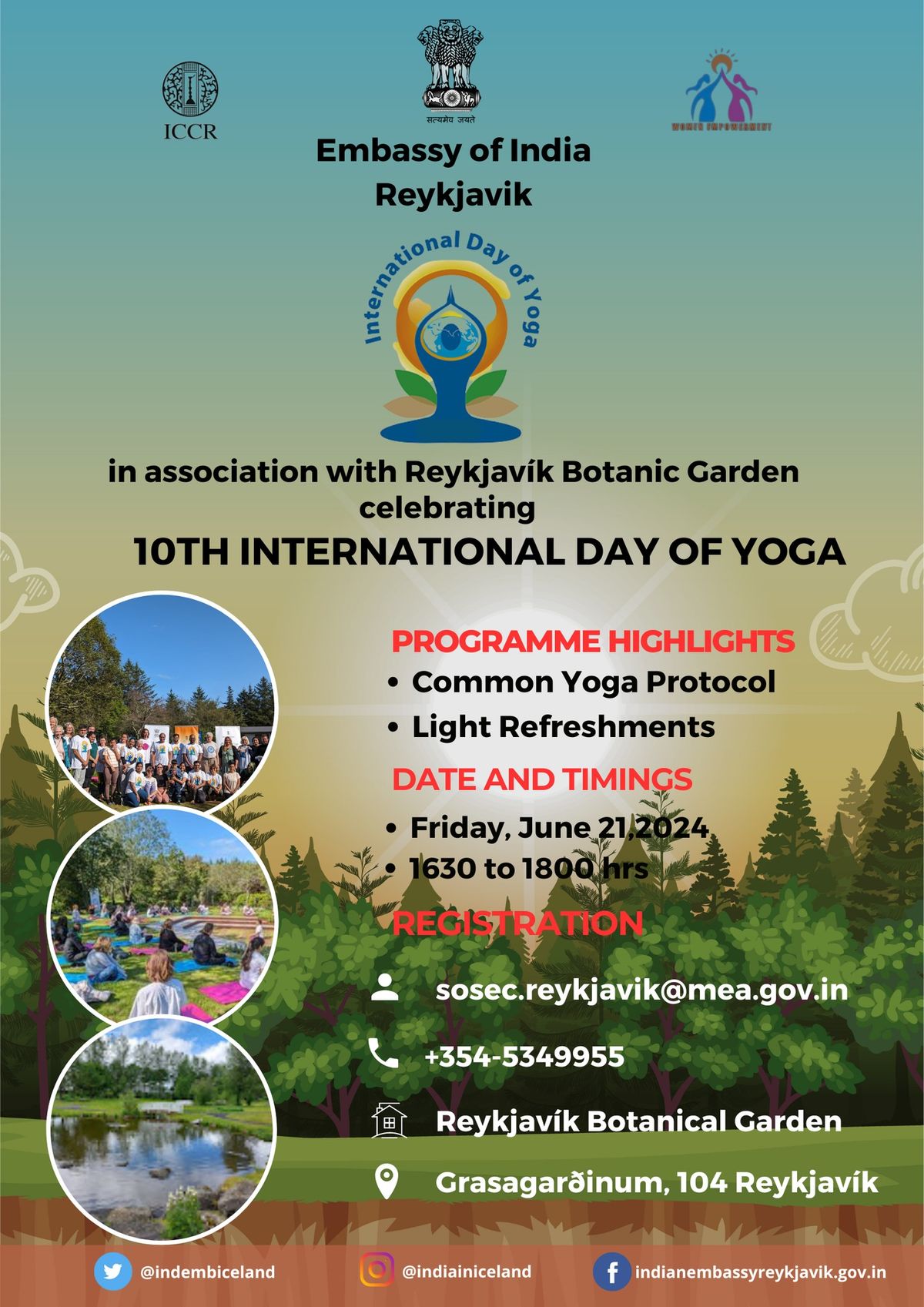 Yoga at Reykjavik Botanic Garden (Hosted by Embassy of India)