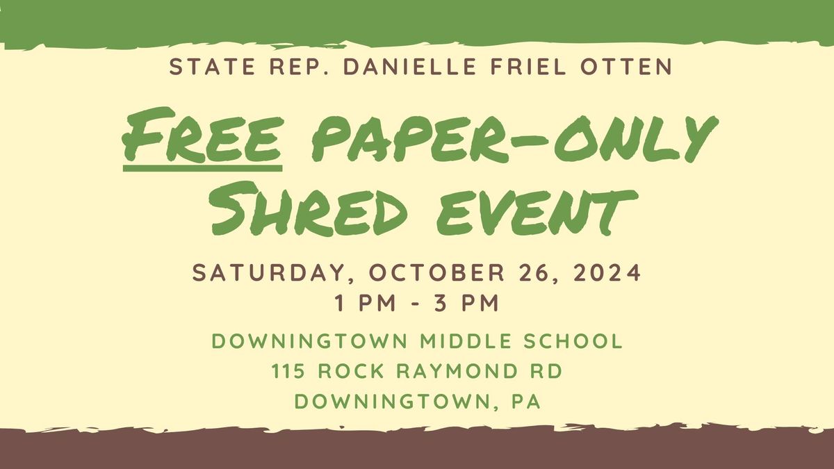 FREE Paper-Only Shred Event