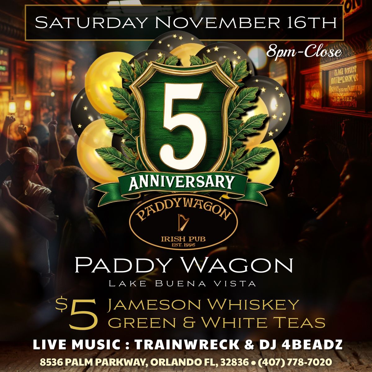 Cheers To 5 Years Paddy Wagon LBV Anniversary Party 