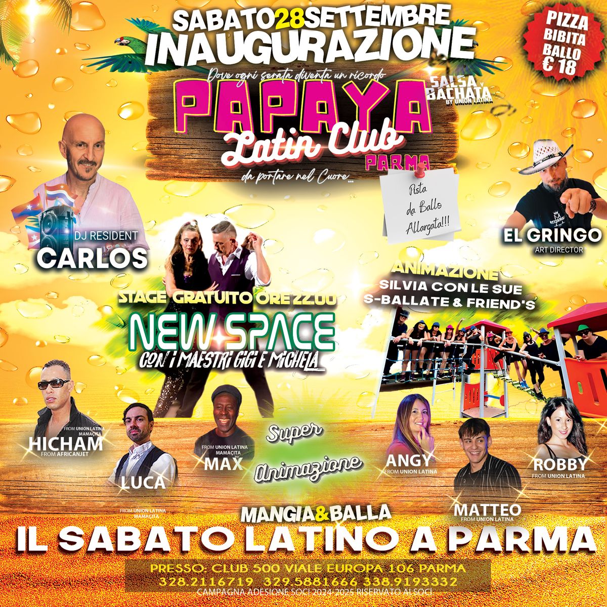 ? Sabato 28 Settembre ? ? INAUGURAZIONE PAPAYA