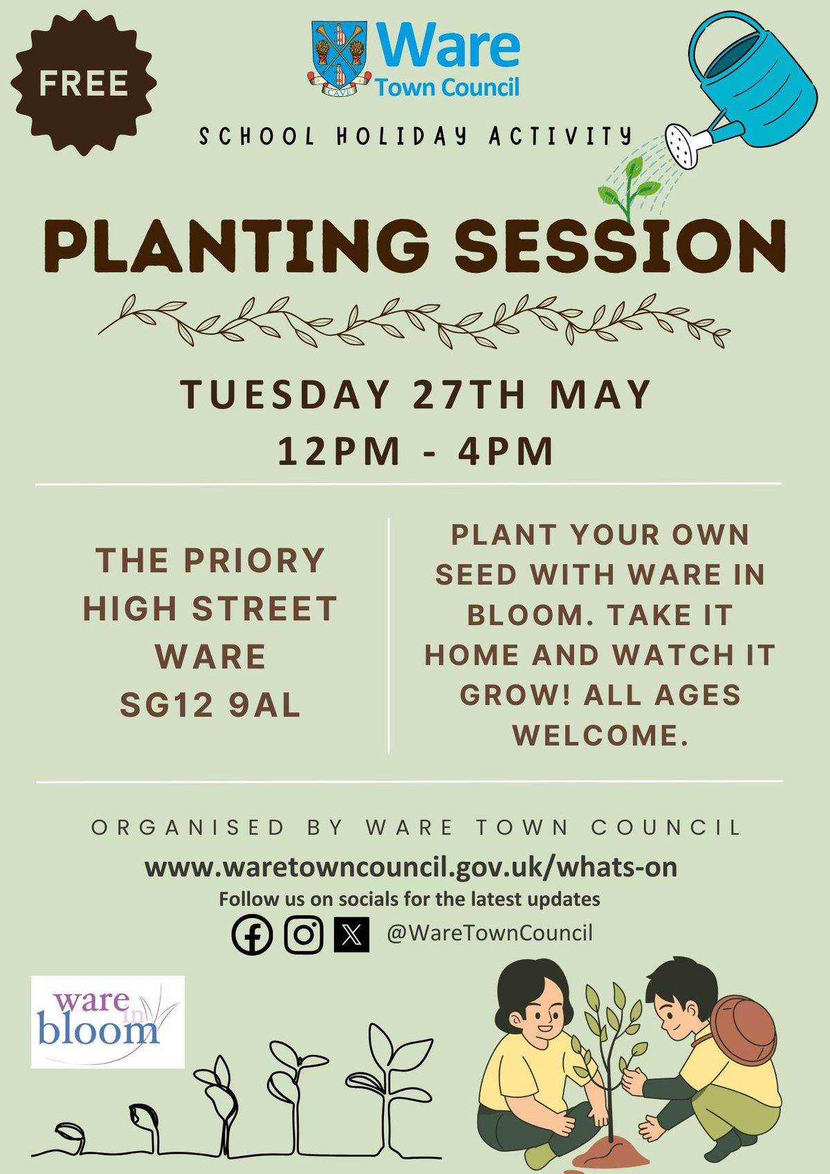 School Holiday Activity - Planting With Ware in Bloom