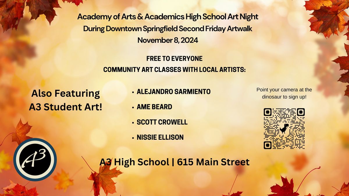 A3 High School November 2024 Art Night