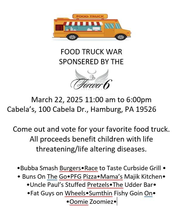 Food Truck War sponsored by the Forever 6 Foundation