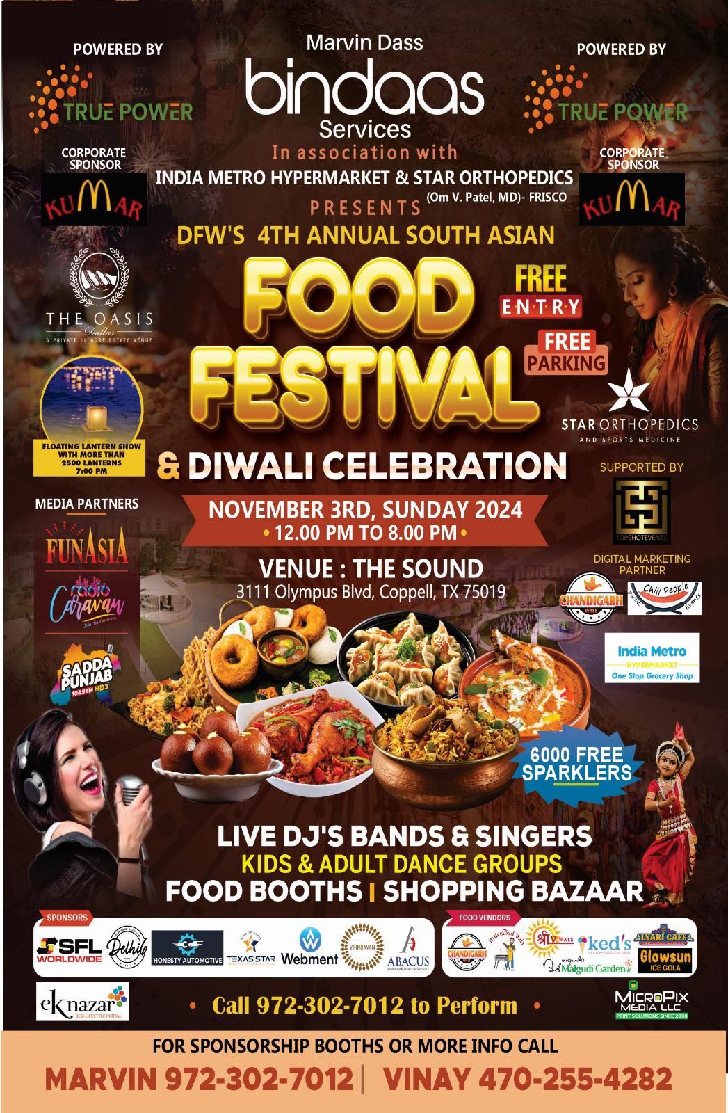 Bindaas services 4th Annual South Asian Food Festival 