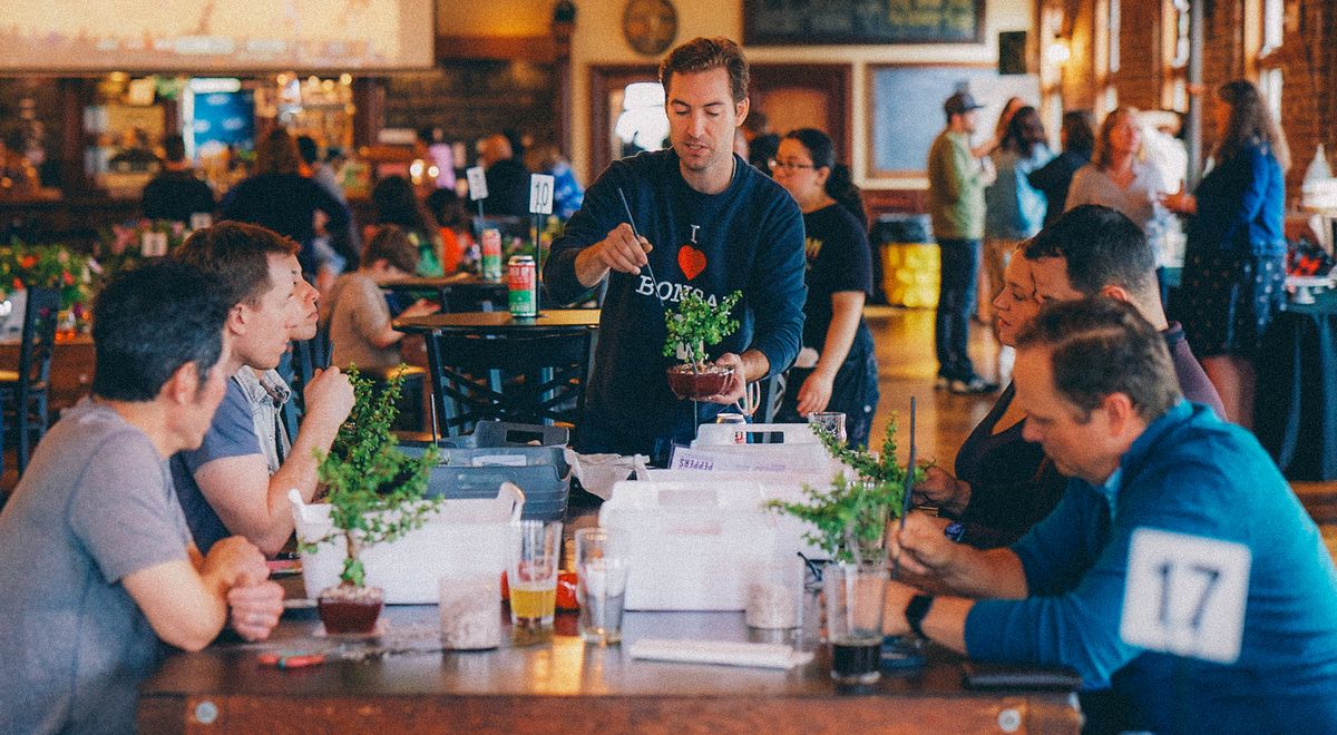 Bonsai Beginner Workshop at Autodidact Beer