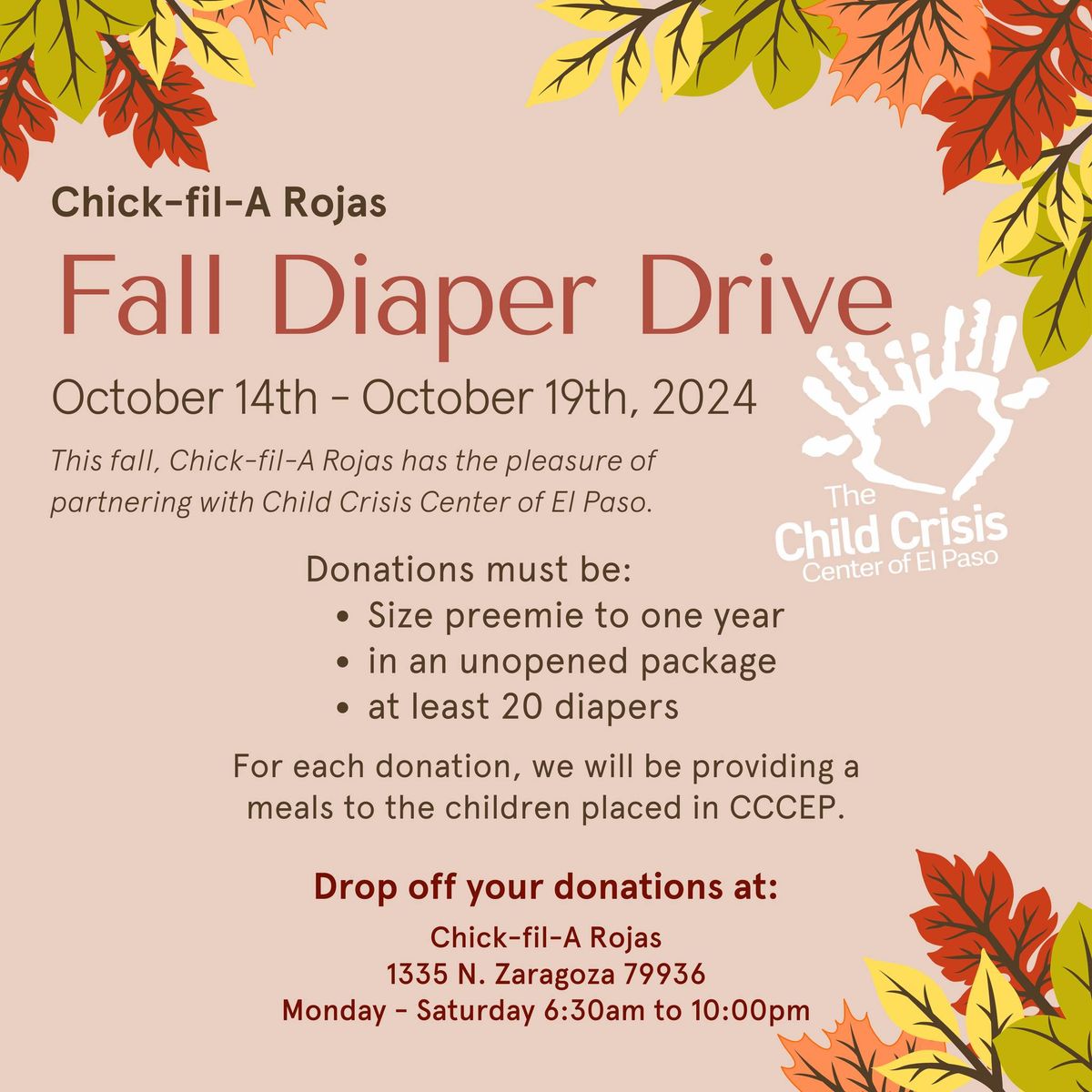 Fall Diaper Drive