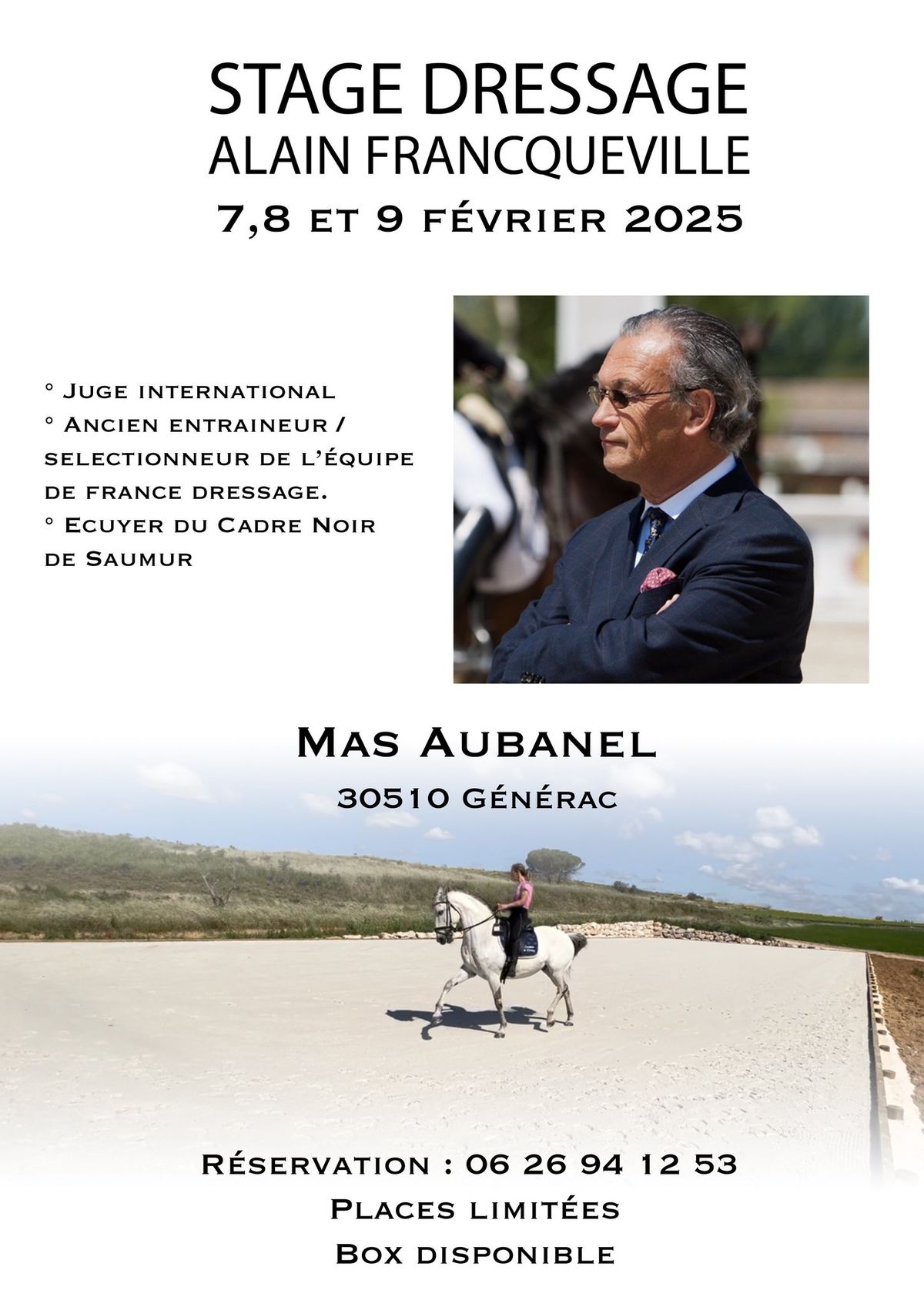 Stage Alain Francqueville DRESSAGE 