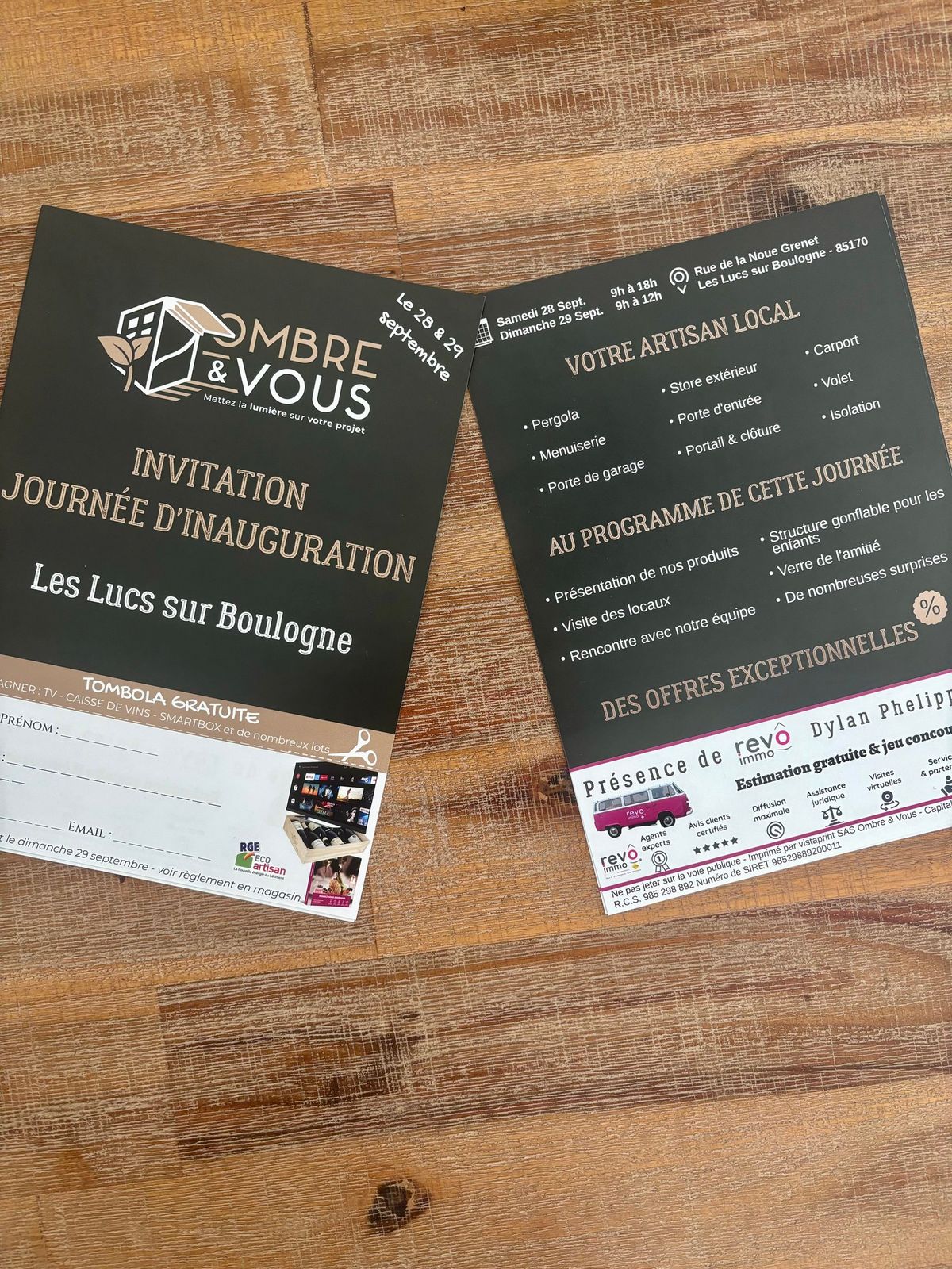 Inauguration d'entreprise - Samedi 28 & Dimanche 29 !