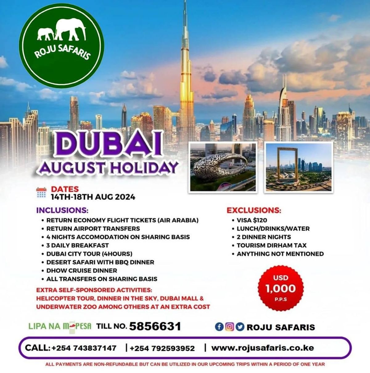 DUBAI AUGUST HOLIDAY