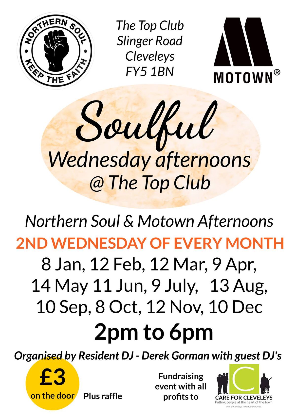 Soulful Wednesday - fundraising for Care for Cleveleys