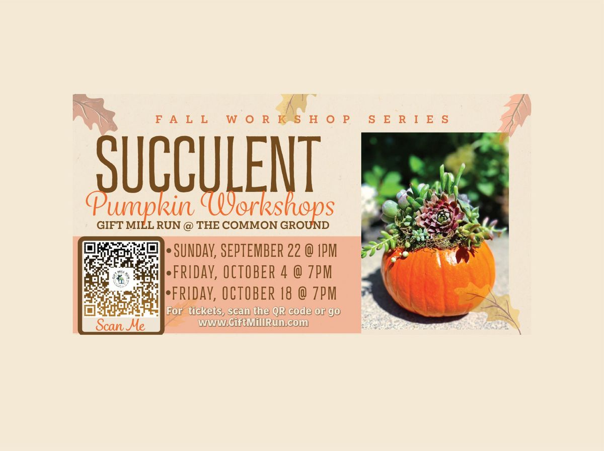 Succulent Pumpkin Workshop #1