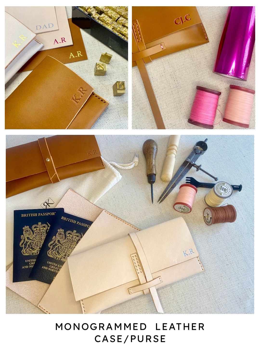 MONOGRAMMED LEATHER PURSE WORKSHOP WITH KATIE ROE 29 JUNE