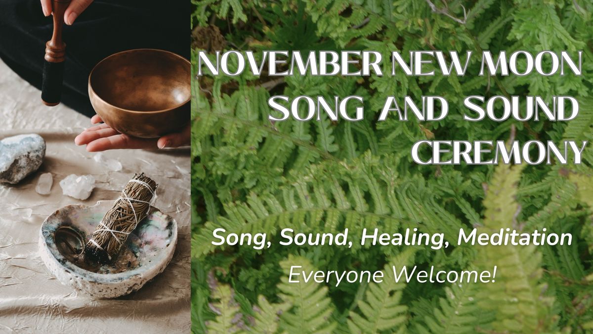 NOVEMBER NEW MOON SONG AND SOUND CEREMONY 