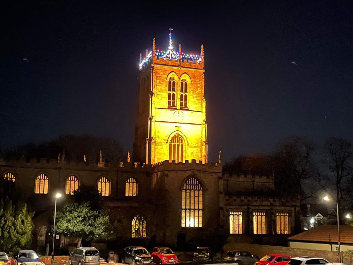 Tower Lights Switch On and Family Carol Singing 