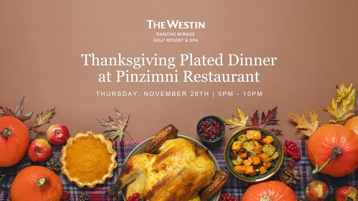 Thanksgiving Plated Dinner at Pinzimni Restaurant