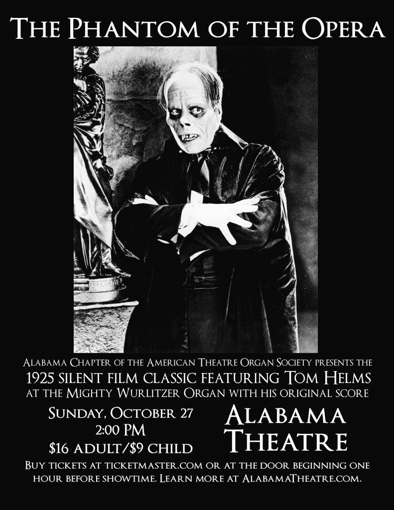 The Phantom of the Opera Silent Movie at Alabama Theatre Birmingham