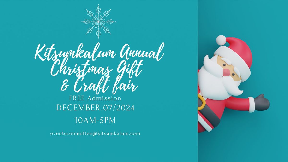 Kitsumkalum Annual Christmas Gift & Craft Fair 2024