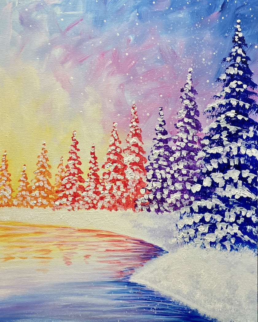 Prismatic Snowfall-Paint Party