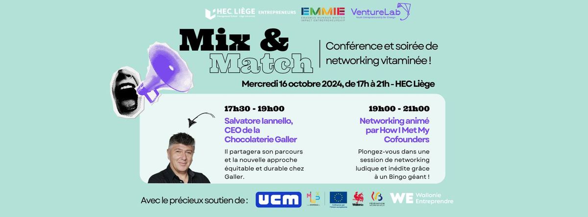 Mix & Match - Conf\u00e9rence et soir\u00e9e de networking vitamin\u00e9e ! 