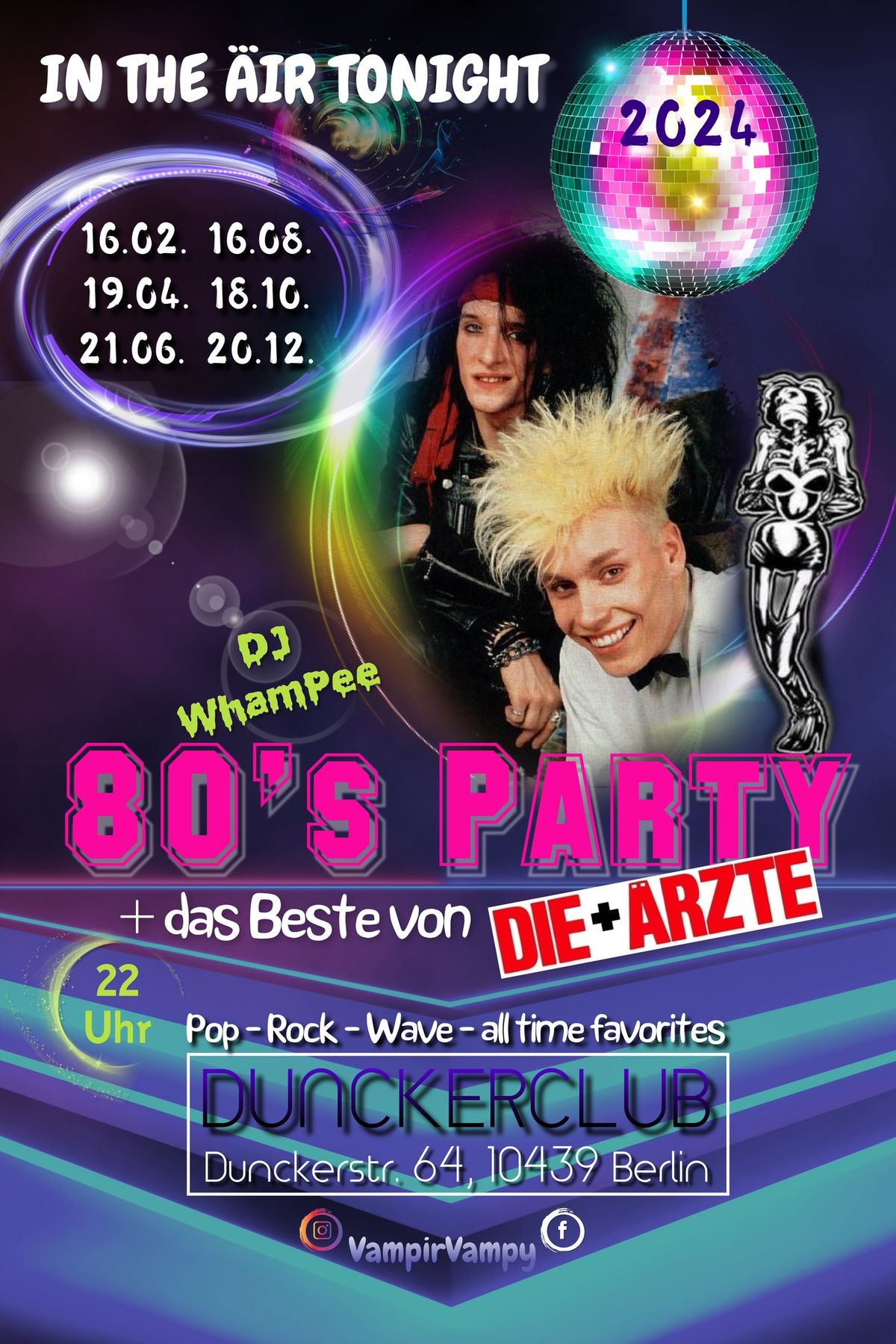 20.12.24 - DJ WhamPee: "IN THE \u00c4IR TONIGHT" (80's & DIE+\u00c4RZTE)