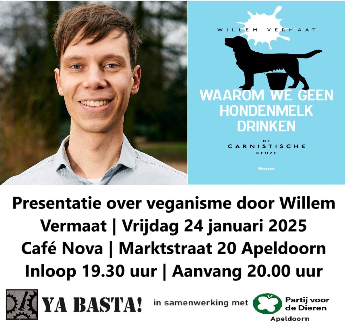 Lezing over veganisme op vrijdagavond 24 januari 