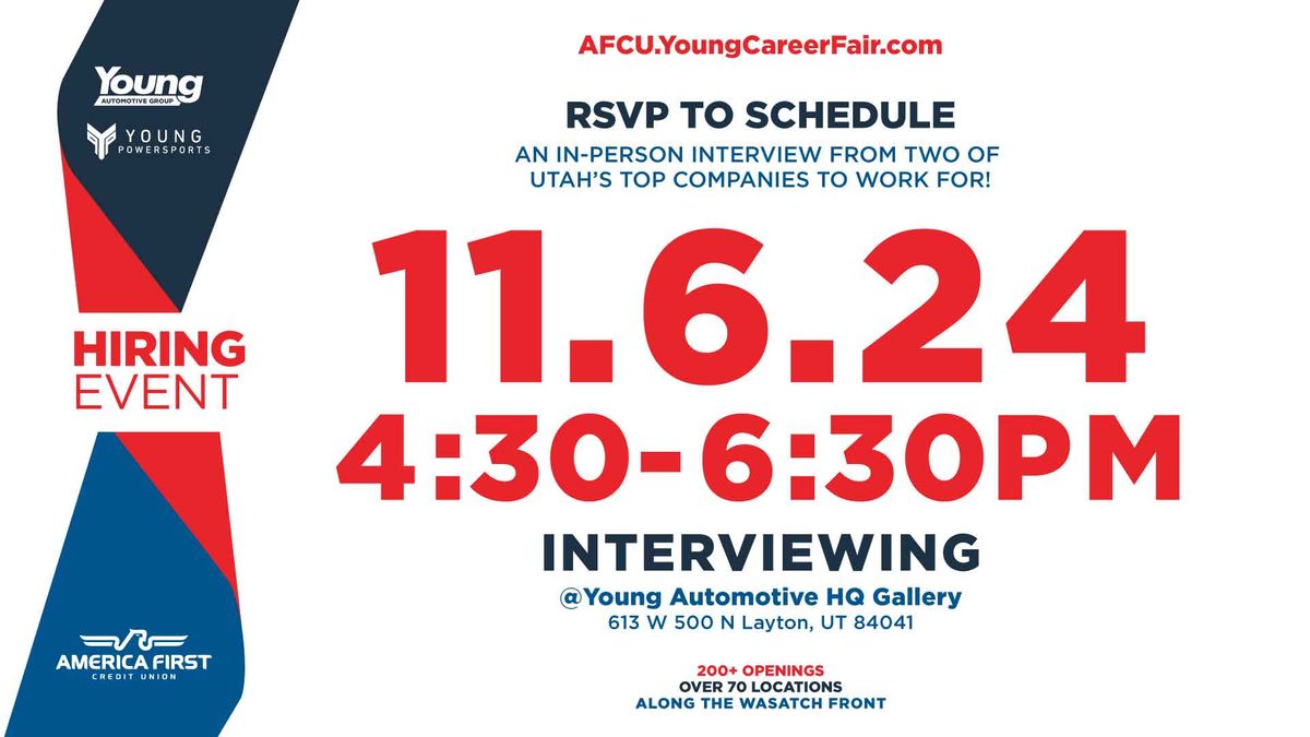 Young Automotive Group + America First Credit Union : Hiring Event 