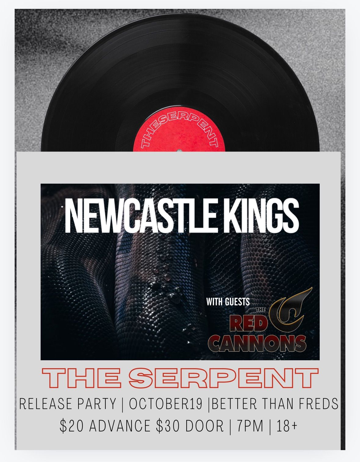 The Serpent Release Party | Newcastle Kings w\/ Guests The Red Cannons