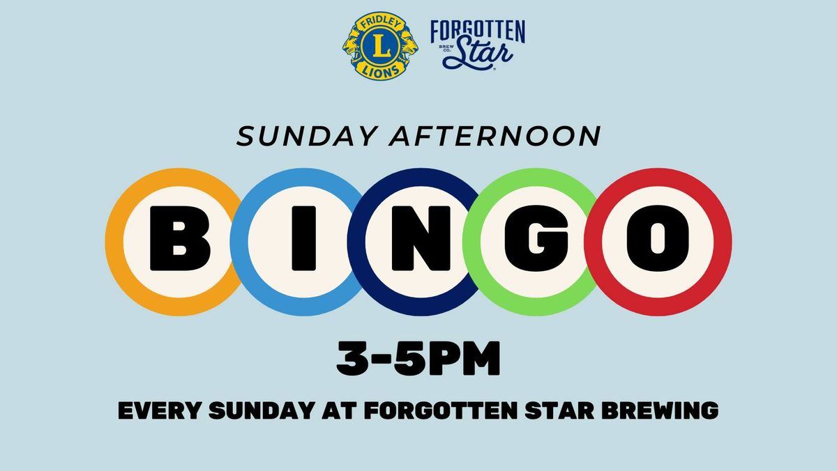 Sunday Bingo at Forgotten Star Brewing