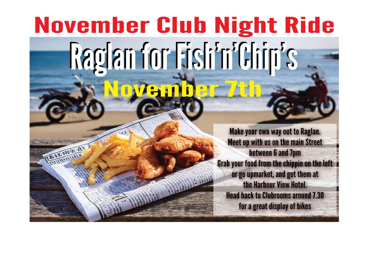 Fish n chip ride to Raglan