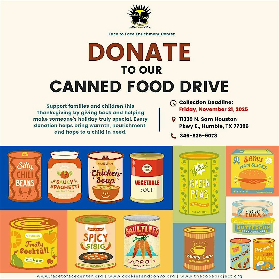 Face to Face Enrichment Center Canned Food Drive