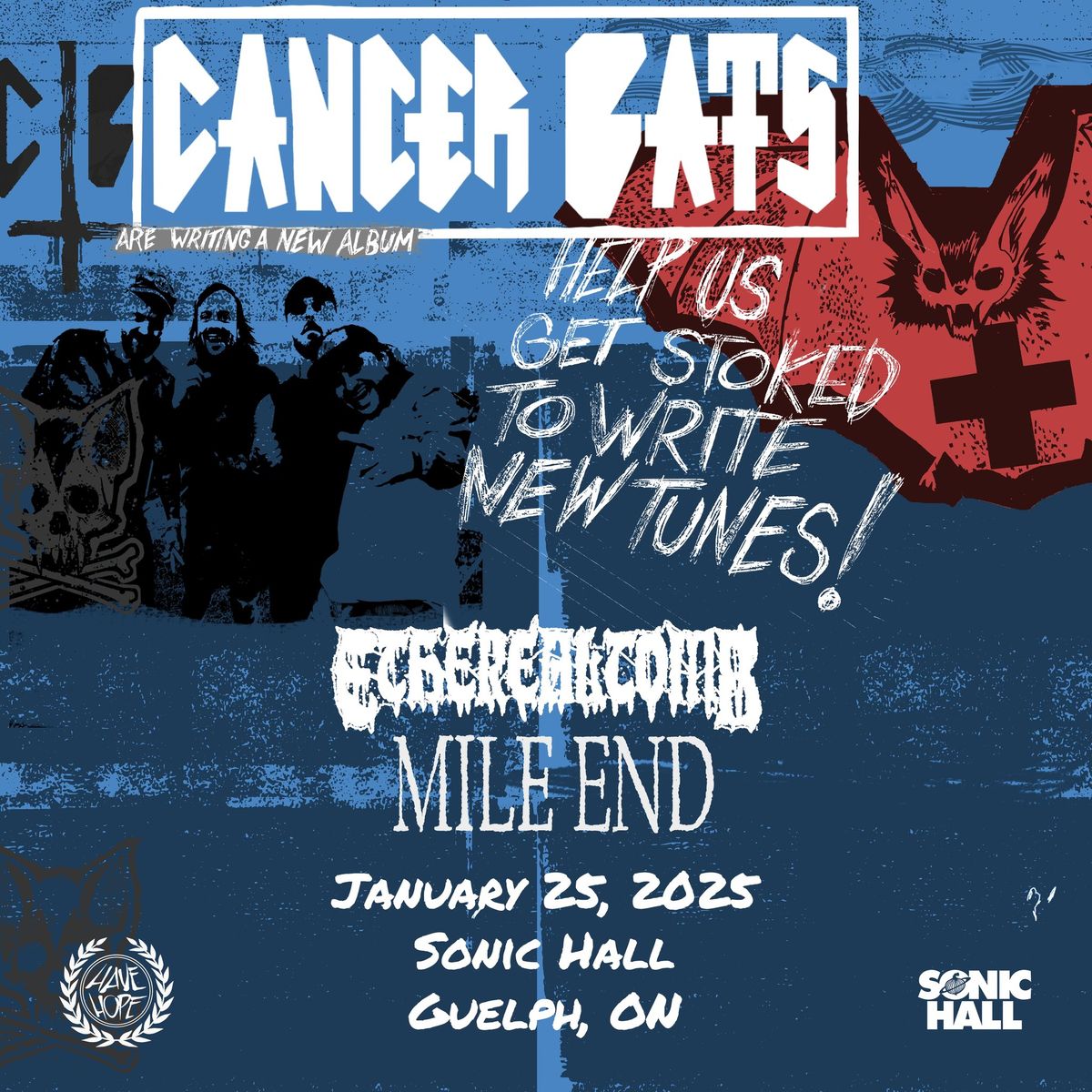 Cancer Bats with Ethreal Tomb and Mile End