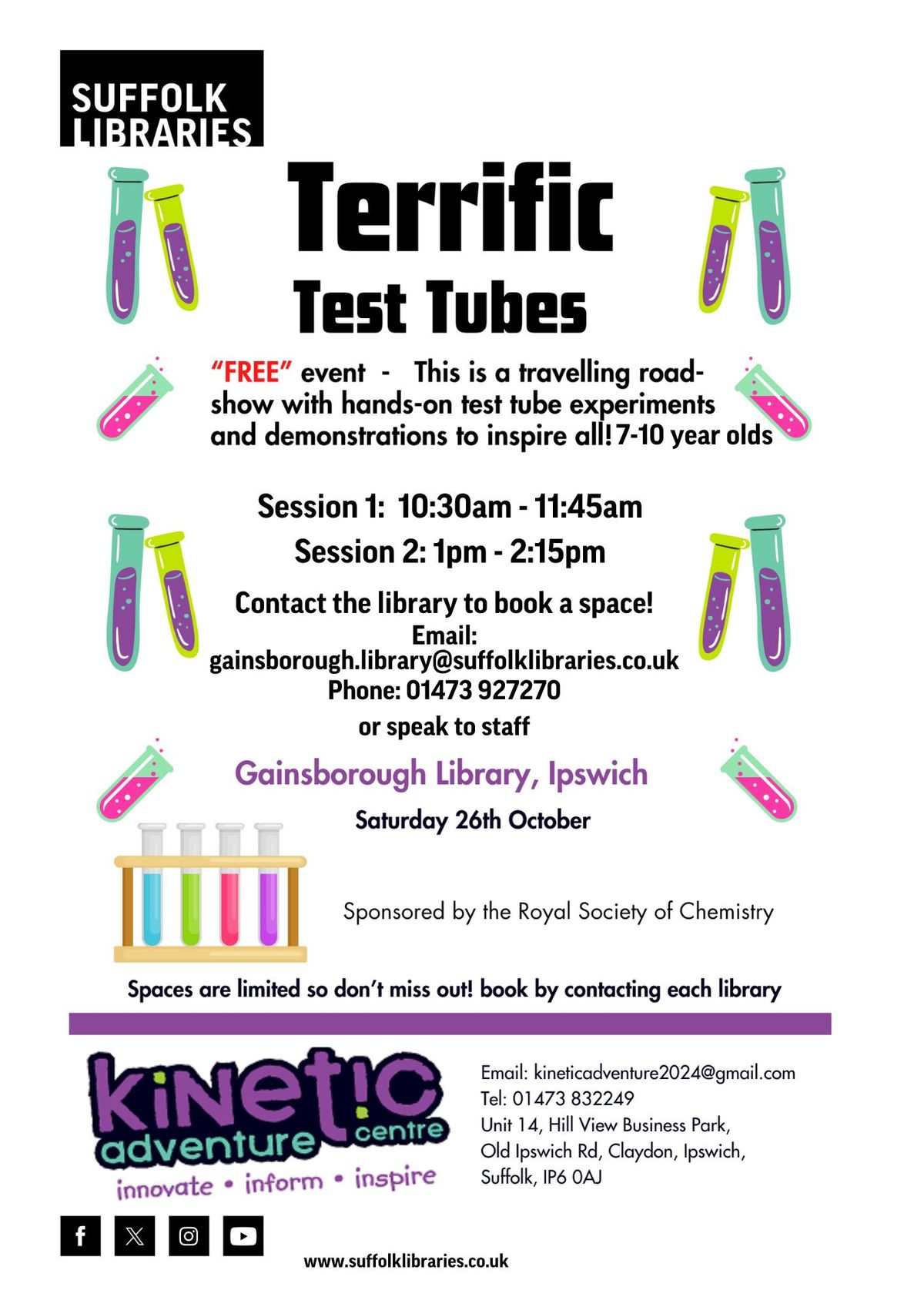 Kinetic Science Event - 'Terrific Test Tubes'