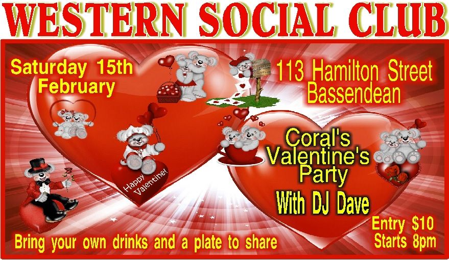 Coral\u2019s Valentine\u2019s Party, Bassendean with DJ Dave