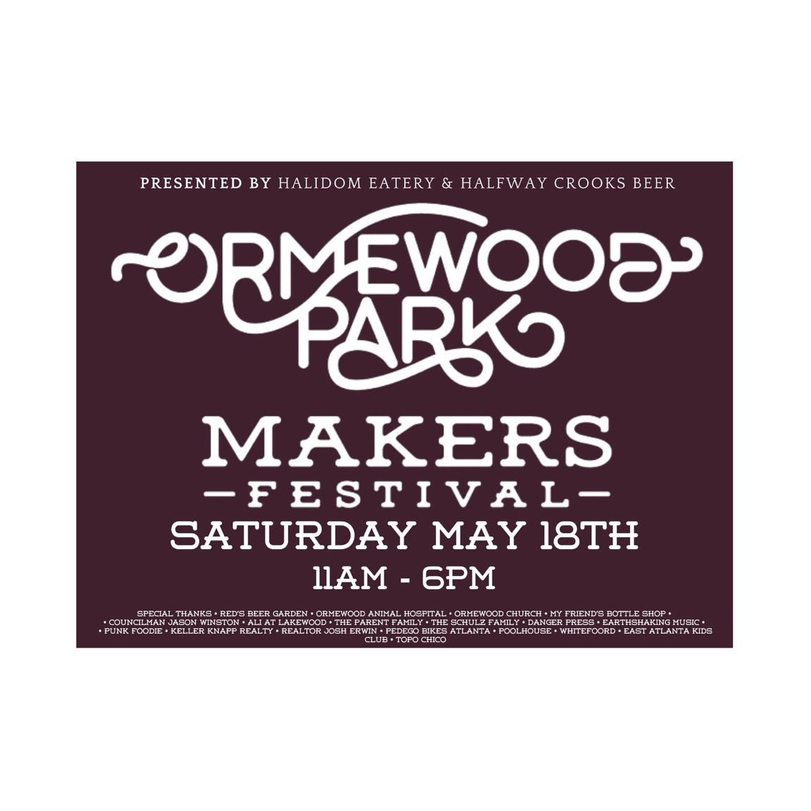2024 Ormewood Park Makers Festival